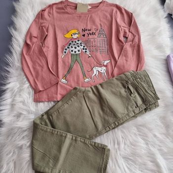 NEUFS (non portés )🏷🏷😍🤩⚘️ensemble pantacourt et teeshirt ml 7 ans fille 🌺⚘️