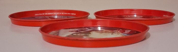 Lot de 3 sous-verres vintage en métal - photo numéro 3