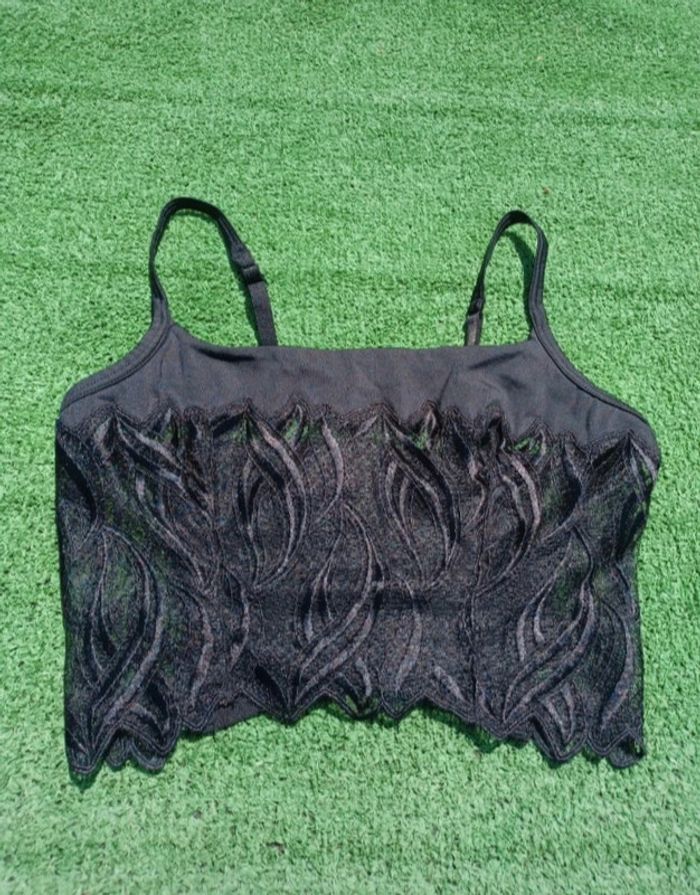 Bustier noir top court xs très bon état