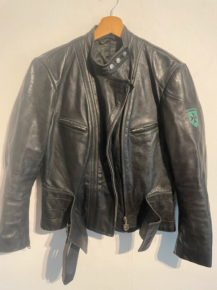 Veste style perfecto Moto vintage Harro - photo numéro 14