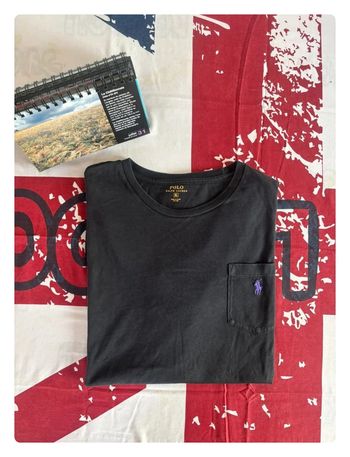 T-shirt Ralph Lauren taille Xl noir cavalier violet