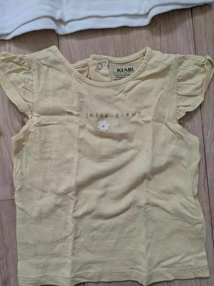 Lot 9 tee-shirt fille 9 Mois 71cm - photo numéro 2