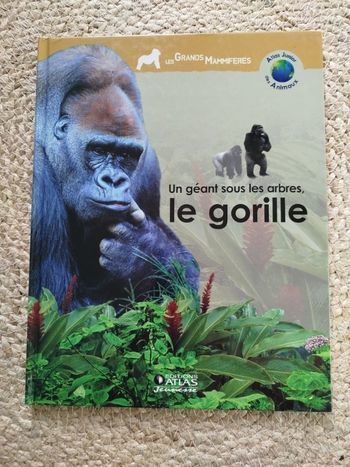 Livre enfant, illustré, les grands mammifères, le gorille, TBE 