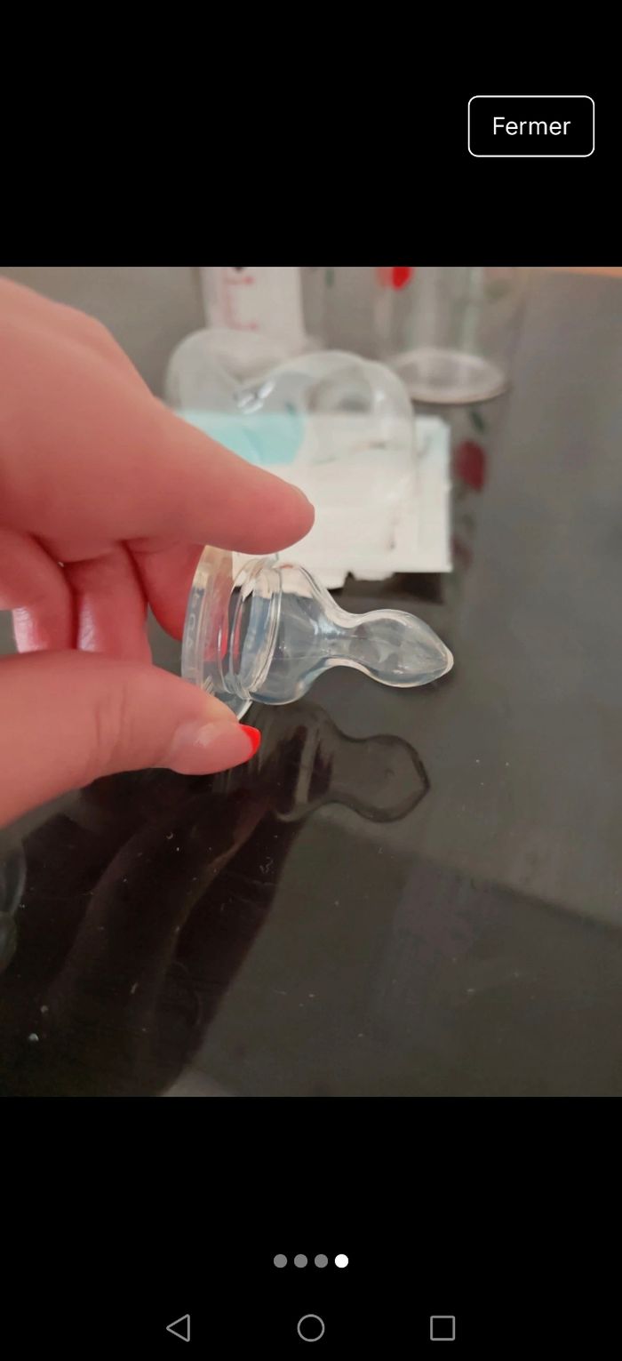 Biberon en verre + 2 tétines - photo numéro 3