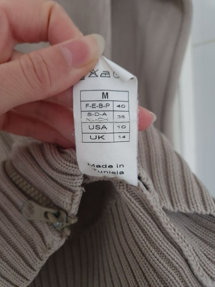 Gilet a fermeture éclair beige femme dixit taille M/38 - photo numéro 8