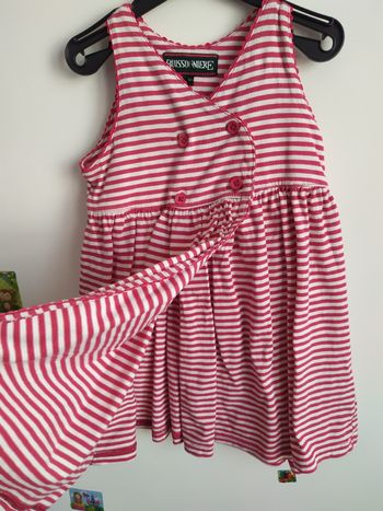 Robe marinière rouge 12-18 mois