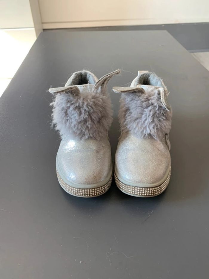 Bottine grise argenté fille taille 24
