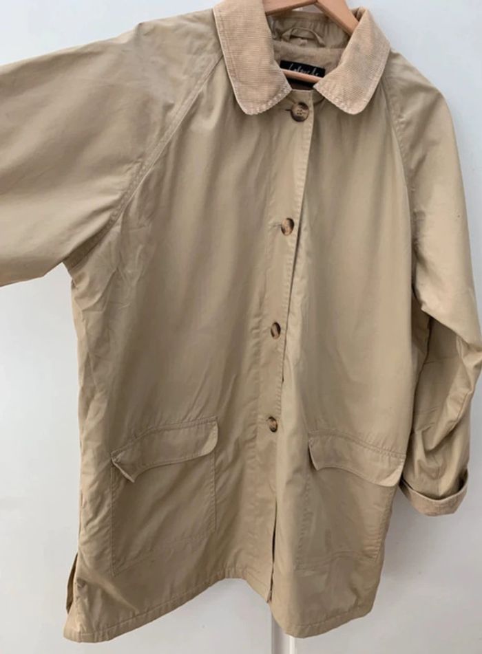 Ancien trench trench-coat Lafayette collection - beige velours sur les manches - photo numéro 2