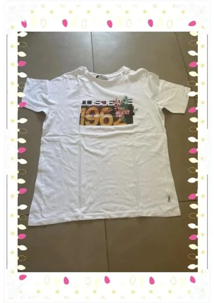🌺 T-shirt blanc LOIS - Taille XL Ambiance Australia Beach 1982 ! - photo numéro 2