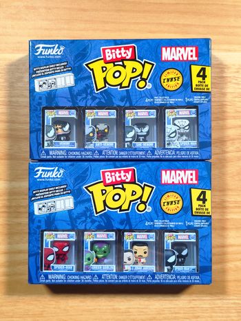 Lot 2 Boîtes Bitty Pop! Marvel - 2 Chases (Spider-Man & Symbiote Suit) Neuf