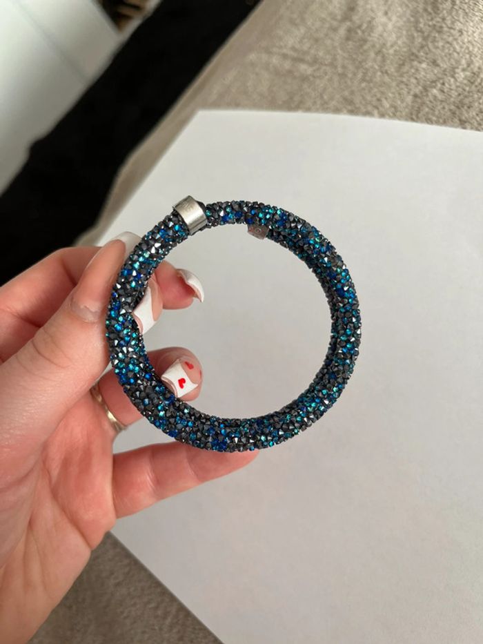 Bracelet jonc Swarovski bleu - photo numéro 3