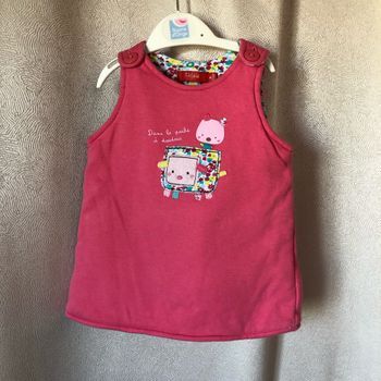 Robe chasuble rose ouatinée 6 mois Tissaia