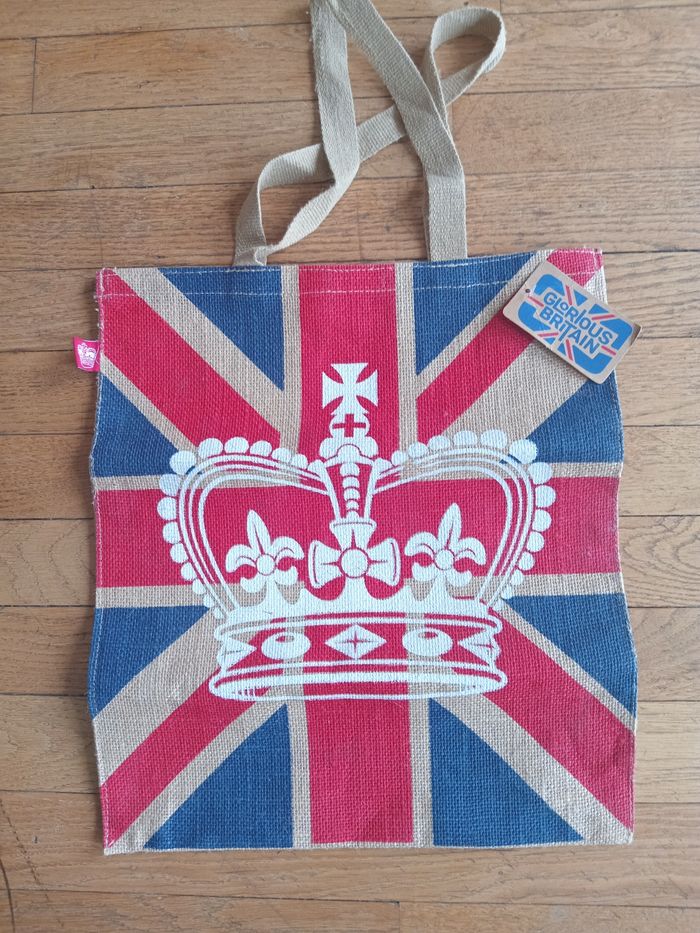 Sac tote bag toile de jute Glorious britain - photo numéro 3