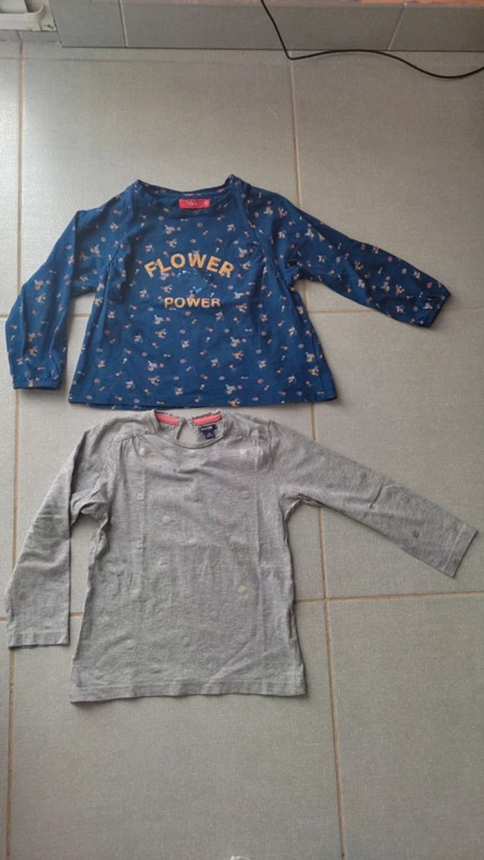 Lot de 2 t-shirts ML T.5 A