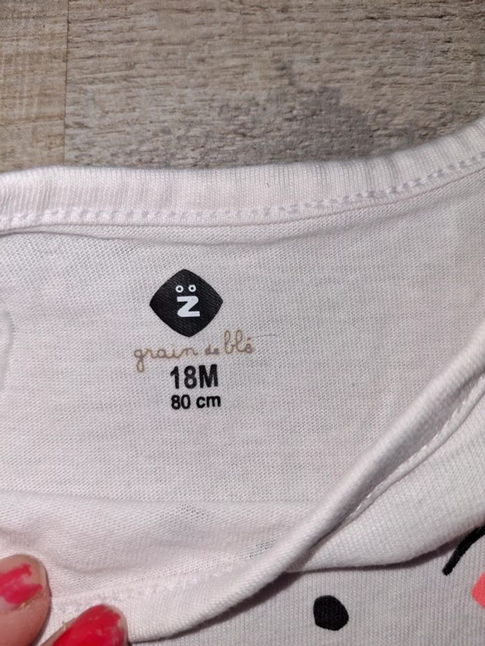 Tee shirt débardeur fille 18 mois - photo numéro 2