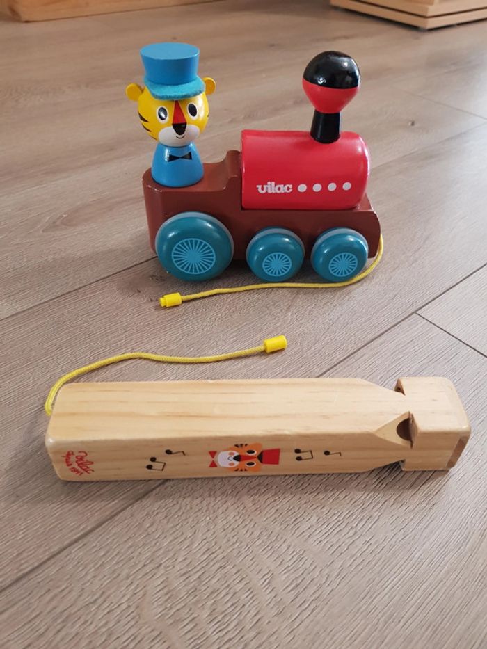 Train à tirer et sifflet Vilac - photo numéro 2
