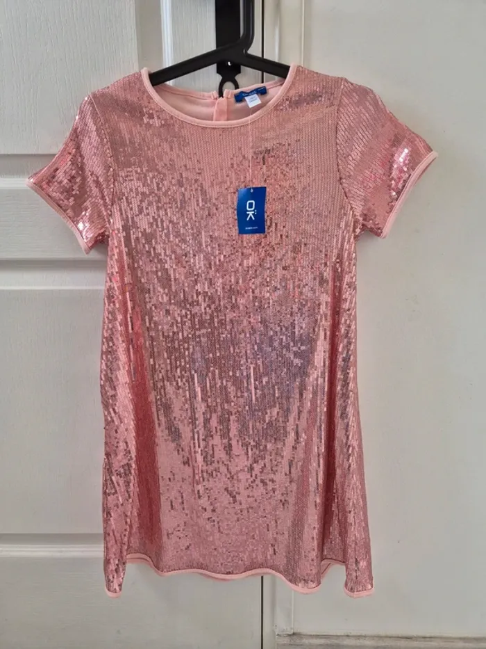 Robe ceremonie sequins rose 10 ans - photo numéro 2