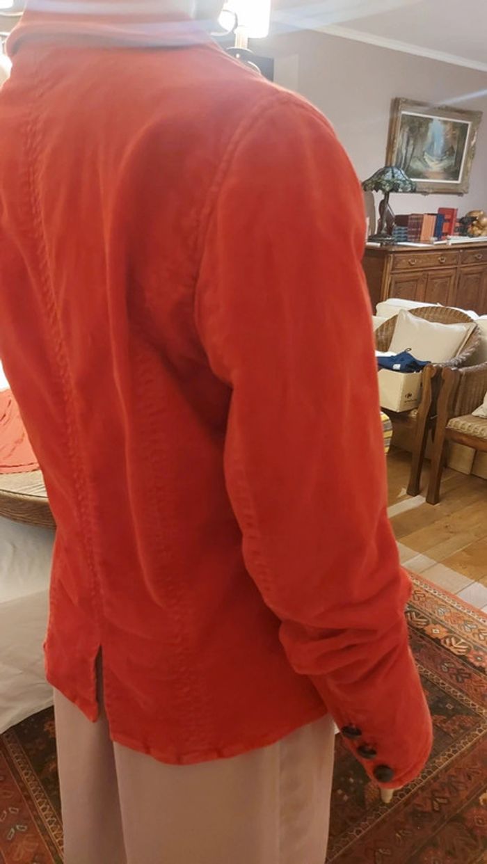 Veste rouge velour Essentiel Antwerp taille 40 - photo numéro 8
