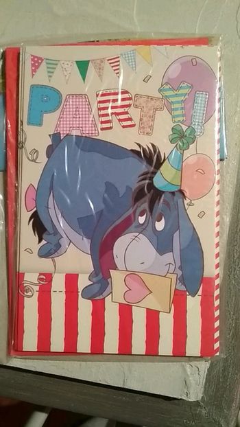 Lot de 6 cartes d'invitation anniversaire