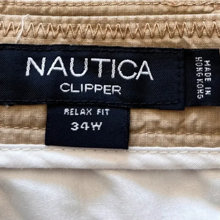 Short chino beige Nautica Clipper Relax Fit pour homme, taille W 34 (44 taille française) - photo numéro 4