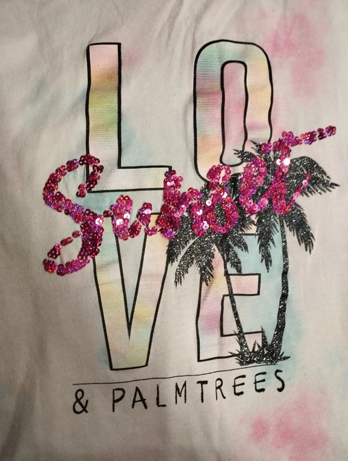 T-shirt Large imprimé LOVE 12/14 ans - photo numéro 2