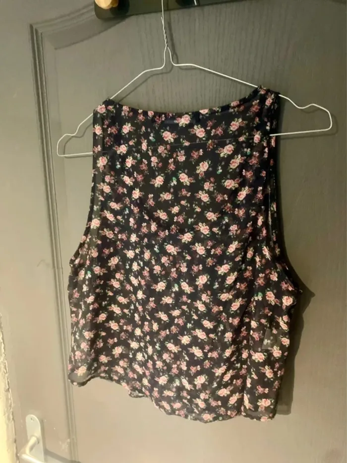 Top fleurie transparent Sophie Charlotte - Taille M - photo numéro 3