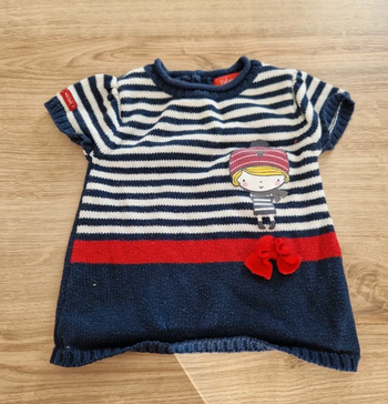 Robe en maille style marin marinière Tissaia - 3 mois