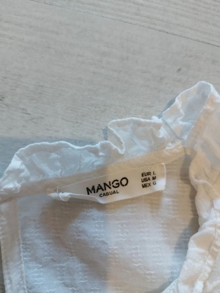 Très jolie blouse Dentelle Mango taille L - photo numéro 4