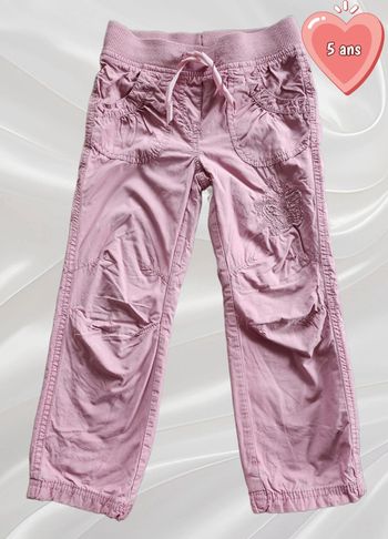 Pantalon treillis rose fille 5 ans