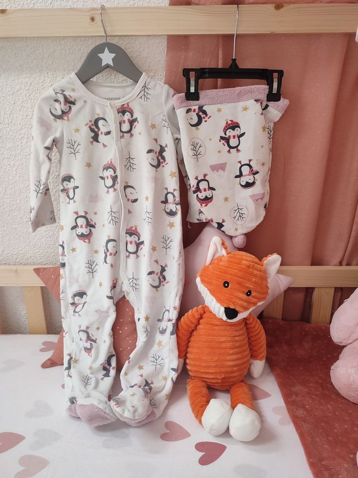 Pyjama une pièce - Theme pingouin - 18 mois - Très bon état - In extenso