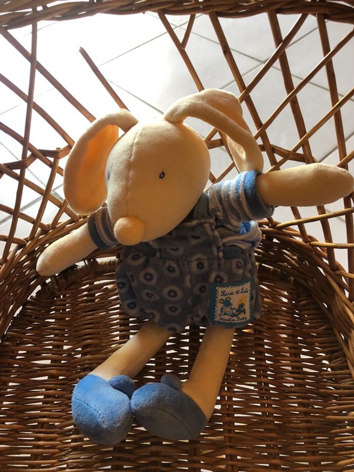 Doudou peluche lapin moulin roty