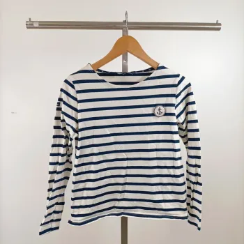 Marinière rayée bleu marine GrandVoile en coton épais col bateau T38/40 A1442