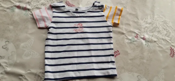 Tee shirt marin coloré 6 mois