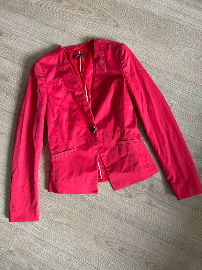 Blazer rouge Esprit taille française 34 TBE - photo numéro 7