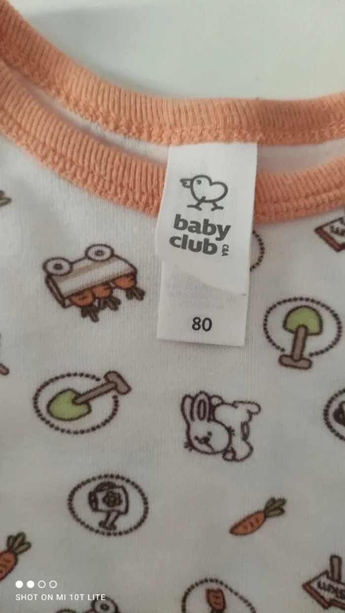 Body blanc et orange motif jouets C&A - photo numéro 2