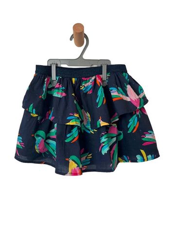 Jupe d'été marine (oiseaux multicolores) - Catimini 6 ans (116cm)