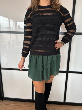 💐🌼nouveauté 💐🌼 Pull ajouré noir Naf Naf 38