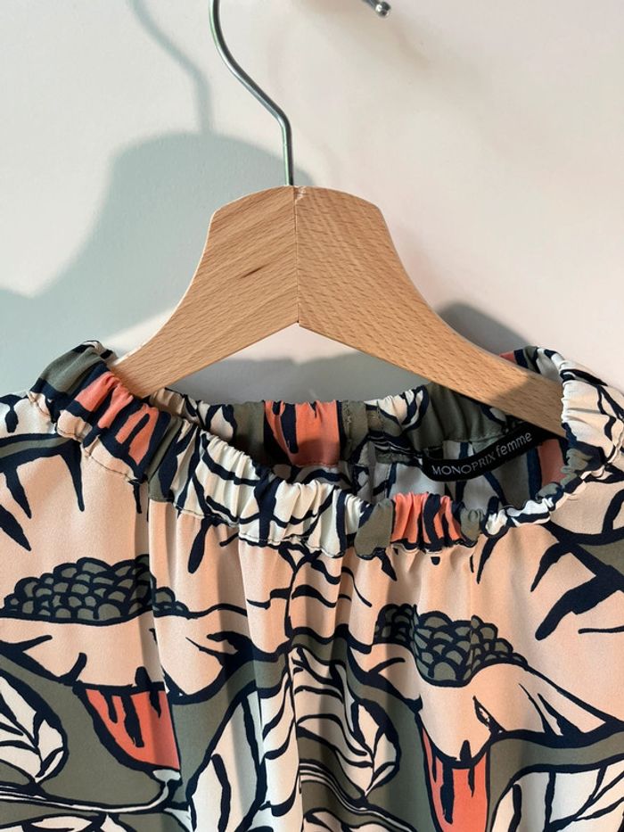 Robe imprimée courte vintage Monoprix – Taille 44 - photo numéro 5