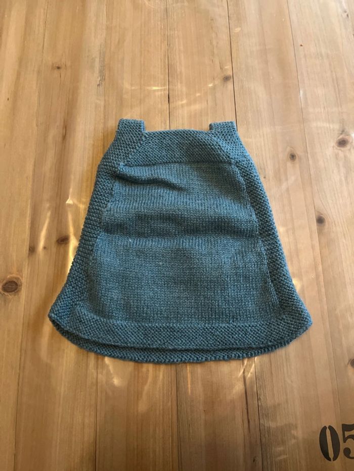 Robe maille fait main bleu 6 mois - photo numéro 2