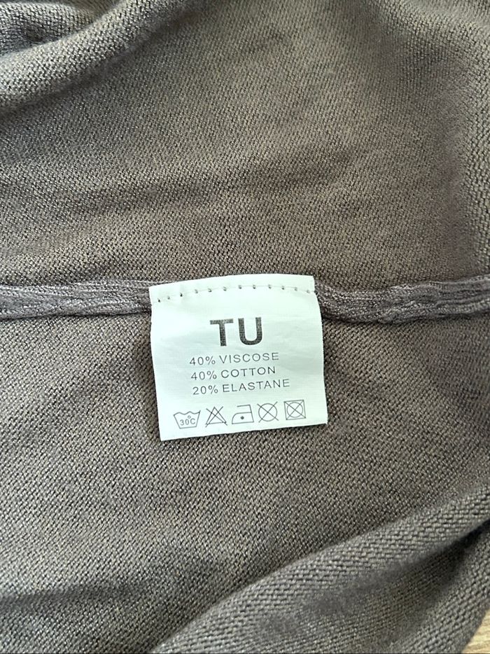 Robe pull grise à manches courtes Voyelles taille unique jamais portée - photo numéro 10