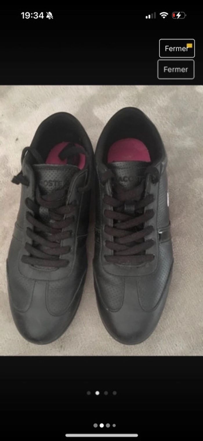 Baskets Lacoste taille 37 noires - photo numéro 3