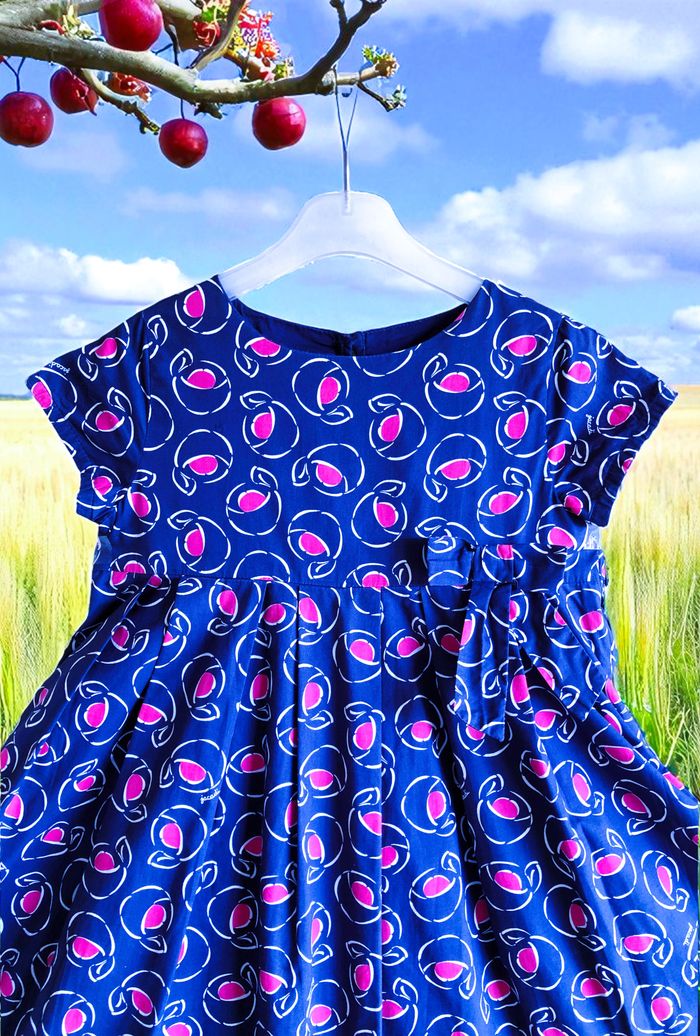 JACADI - ROBE PATINEUSE FILLE MOTIF FLEURS, DOUBLÉE & BAS ÉVASÉ AVEC PLIS 8A - photo numéro 5