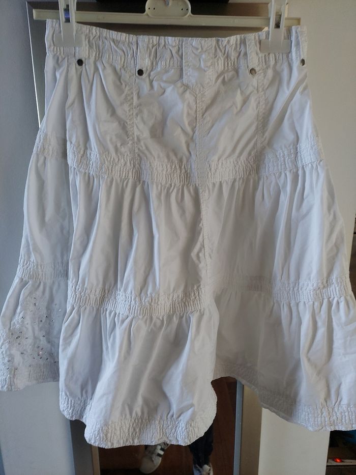 Jupe okaidi 12ans blanche - photo numéro 2