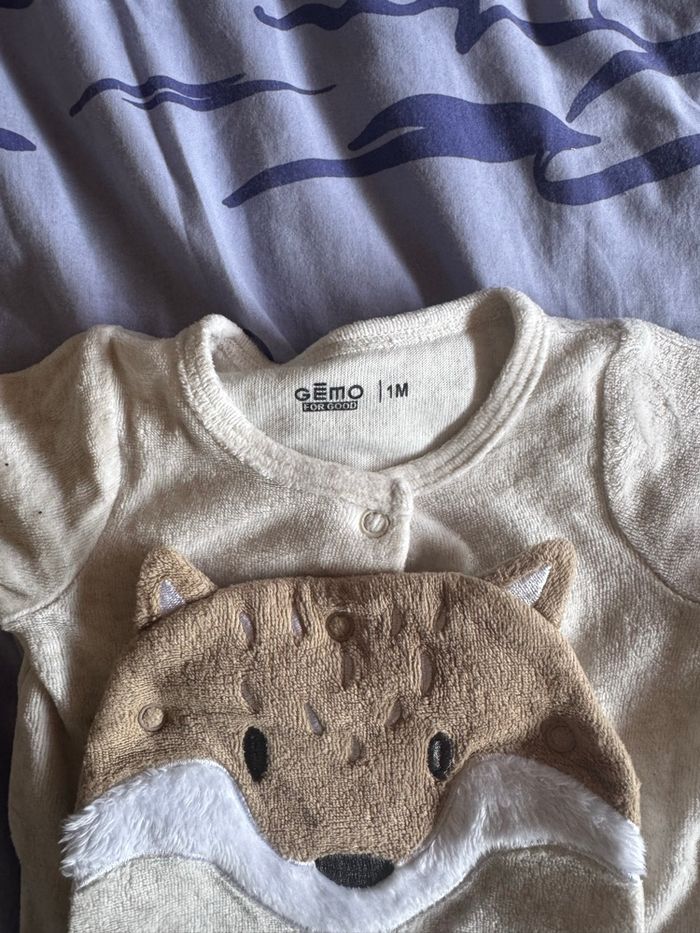 Pyjama beige taille 1 mois - photo numéro 3