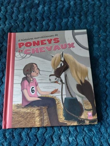 Livre enfant titre Les 5 histoires merveilleuse de poney et de chevaux