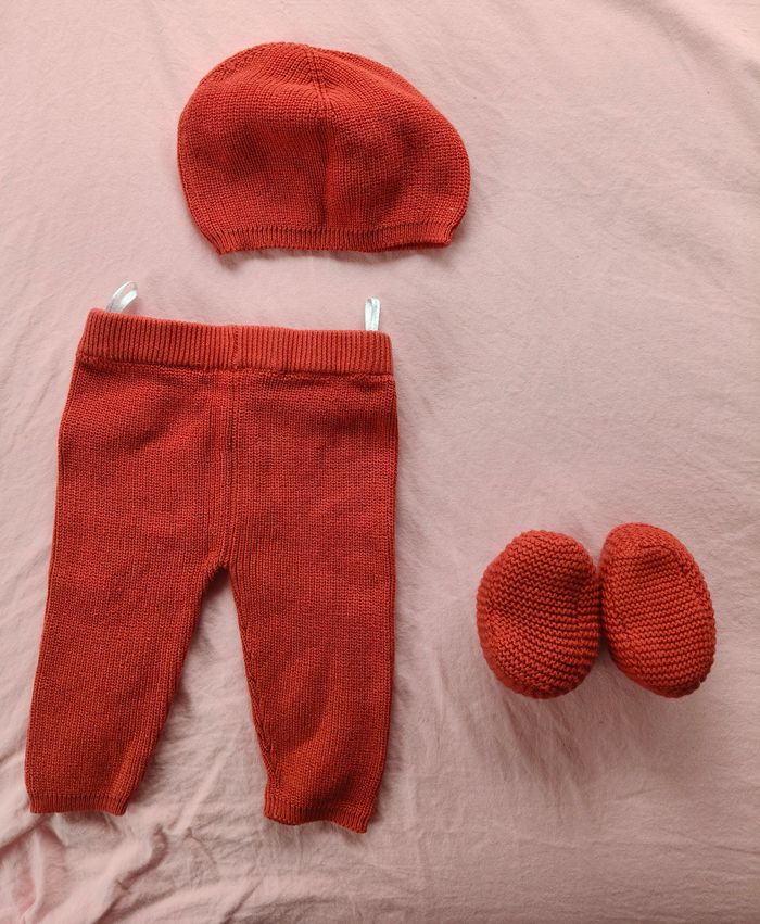 Ensemble hiver mixte Zeeman rouge rouille 56 cm - photo numéro 8