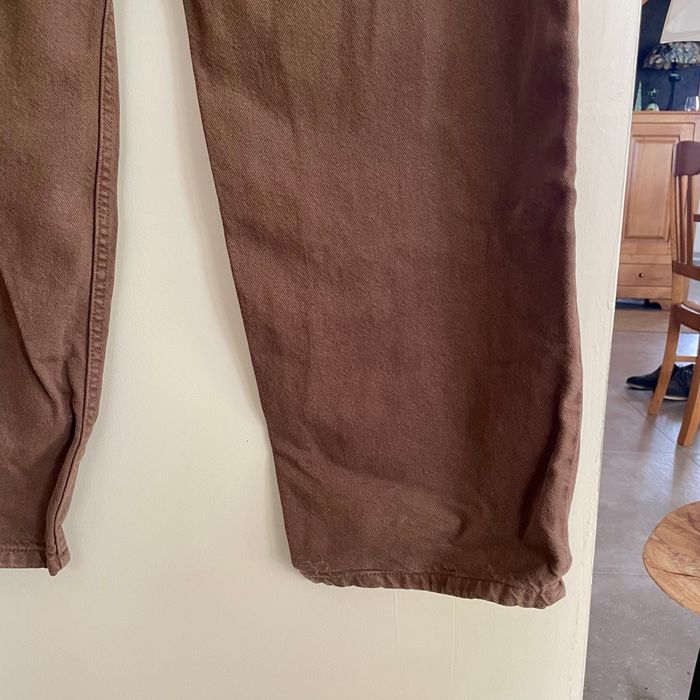 Pantalon large marron en velours côtelé 100% coton taille 42 Stradivarius V074 - photo numéro 7