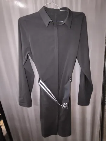 339581 robe noire avec ceinture femme 38