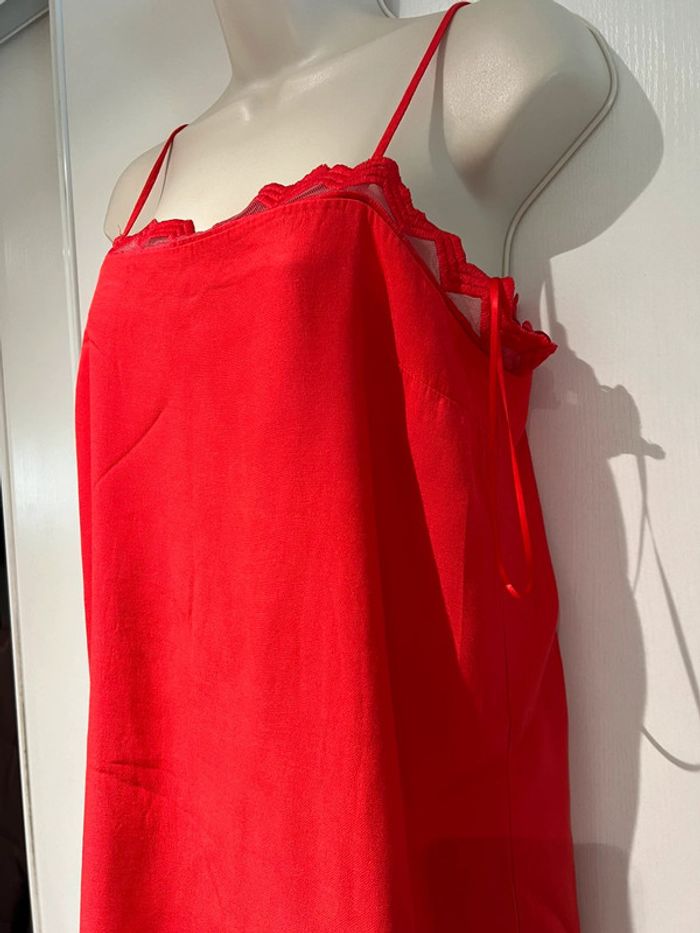 Robe Gala Rouge, dentelle, voile, Copcopine, taille 36 - photo numéro 2