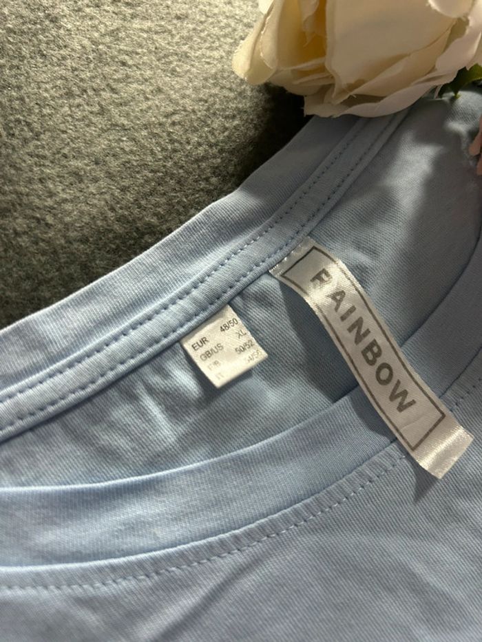 T-shirt bleu clair femme - photo numéro 3